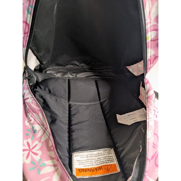 L.L. Bean Deluxe Backpack Kids Hawaiian Pink Floral Print Tropical Vintage Rare! - Picture 6 of 9